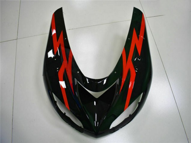 2006-2007 Kawasaki ZX10R Motorcycle Fairings - Glossy Black Red UK