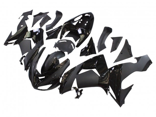 2006-2007 Kawasaki ZX10R Motorcycle Fairings - Matte Black Glossy Black UK