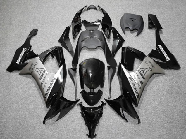 2006-2007 Kawasaki ZX10R Motorcycle Fairings - Matte Black Grey Motul UK