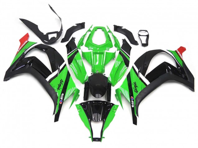 2011-2015 Kawasaki ZX10R Motorcycle Fairings - Green Black White Red UK