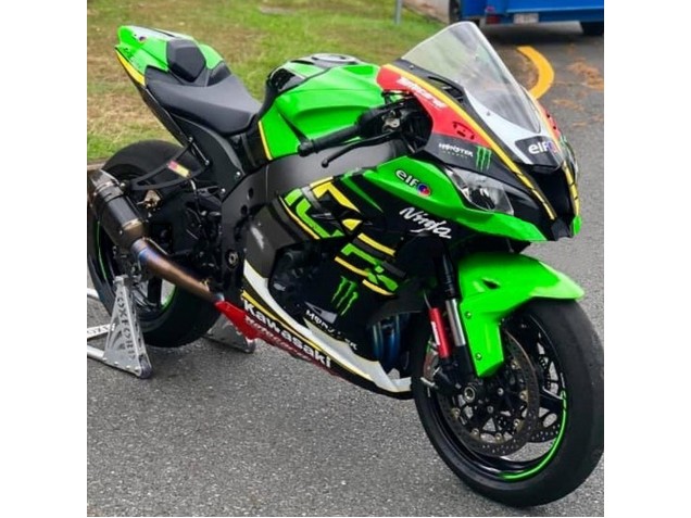 2016-2020 Kawasaki ZX10R Motorcycle Fairings - Green Yellow Red Black Elf Monster UK