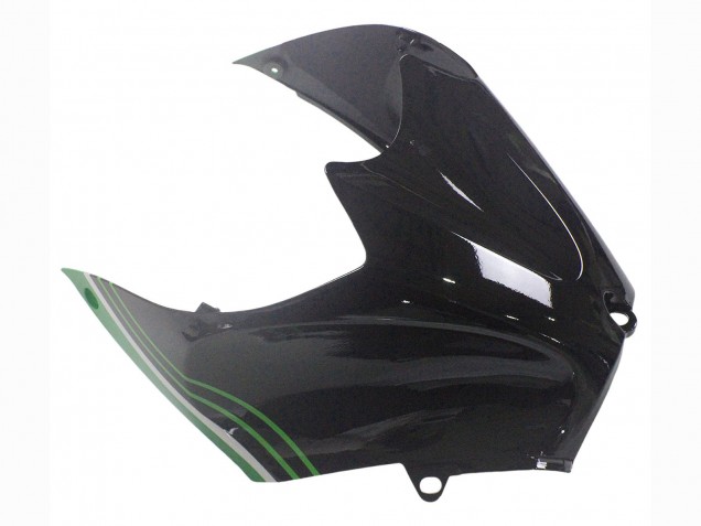 2012-2024 Kawasaki ZX14R ZZR1400 Motorcycle Fairings - Green Glossy Black Stripe UK
