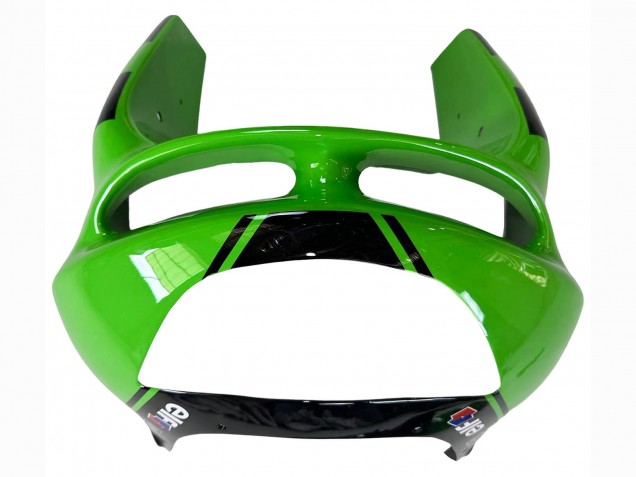 1998-1999 Kawasaki ZX6R Motorcycle Fairings - Green Glossy Black Elf Bridgestone UK