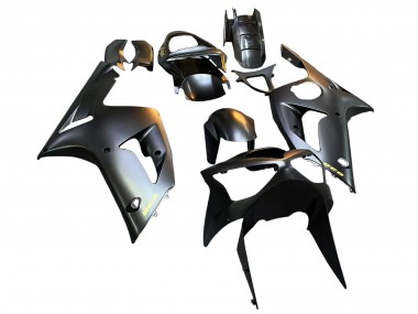 2003-2004 Kawasaki ZX6R Motorcycle Fairings - Matte Black Gold 636 UK