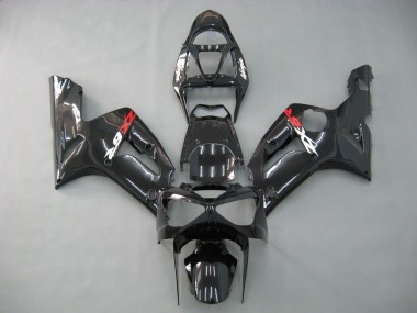 2003-2004 Kawasaki ZX6R Motorcycle Fairings - Glossy Black UK