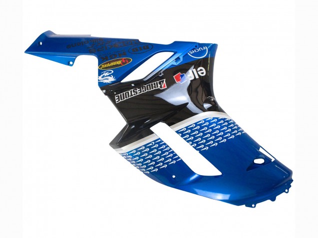 2007-2008 Kawasaki ZX6R Motorcycle Fairings - Black Blue Elf UK