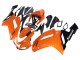 2007-2008 Kawasaki ZX6R Motorcycle Fairings - Orange Black Ninja UK