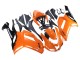 2007-2008 Kawasaki ZX6R Motorcycle Fairings - Orange Black Ninja UK