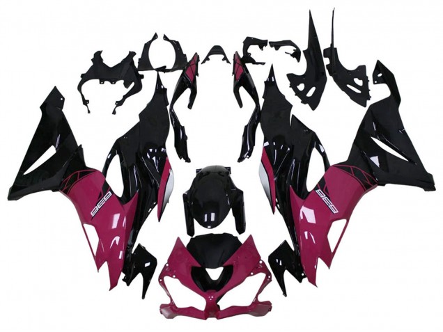 2013-2018 Kawasaki ZX6R Motorcycle Fairing - Purple Glossy Black UK