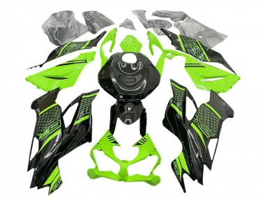 2019-2022 Kawasaki ZX6R Motorcycle Fairings - Green Black Honeycomb UK