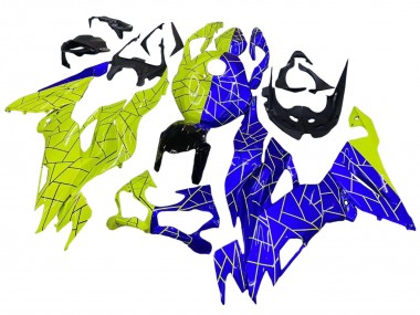 2019-2022 Kawasaki ZX6R Motorcycle Fairings - Blue Yellow UK