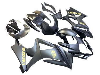 2007-2008 Suzuki GSXR 1000 Motorcycle Fairings - Matte Black Gold Decal UK