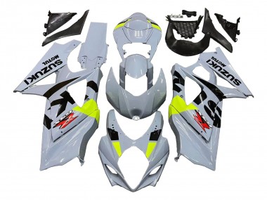 2007-2008 Suzuki GSXR 1000 Motorcycle Fairings - Light Grey Green Black UK