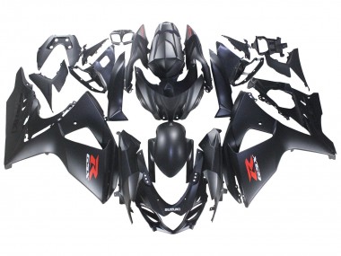 2007-2008 Suzuki GSXR 1000 Motorcycle Fairings - Matte Black Red Decal UK