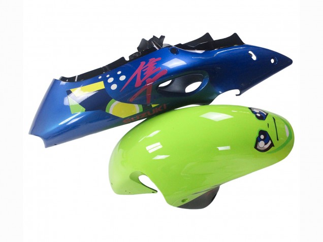 1996-2007 Suzuki GSXR 1300 Hayabusa Motorcycle Fairings - Blue Green Shark 46 UK