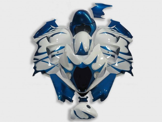 1996-2007 Suzuki GSXR 1300 Hayabusa Motorcycle Fairings - White Dark Blue UK