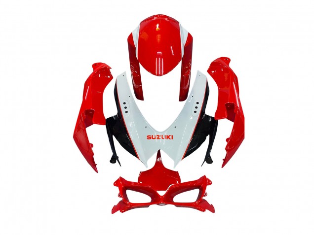 2008-2010 Suzuki GSXR 600 / GSXR 750 Motorcycle Fairings - White Red Black UK