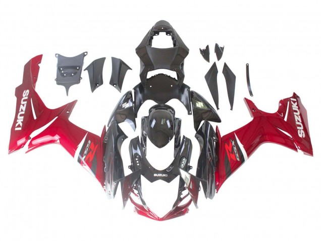 2011-2024 Suzuki GSXR 600 / GSXR 750 Bike Fairings - Red Glossy Black UK