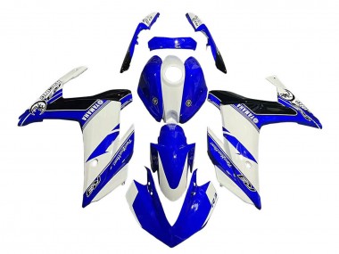 2015-2018 Yamaha YZF R3/R25 Motorcycle Fairings - White Blue Black Racing UK