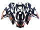 2015-2018 Yamaha YZF R3/R25 Motorcycle Fairings - Blue Orange Silver Yamalube UK