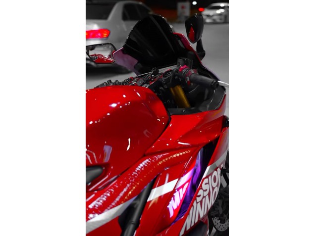 2019-2021 Yamaha YZF R3/R25 Motorcycle Fairings - Dark Red White Silver Black Valsir UK