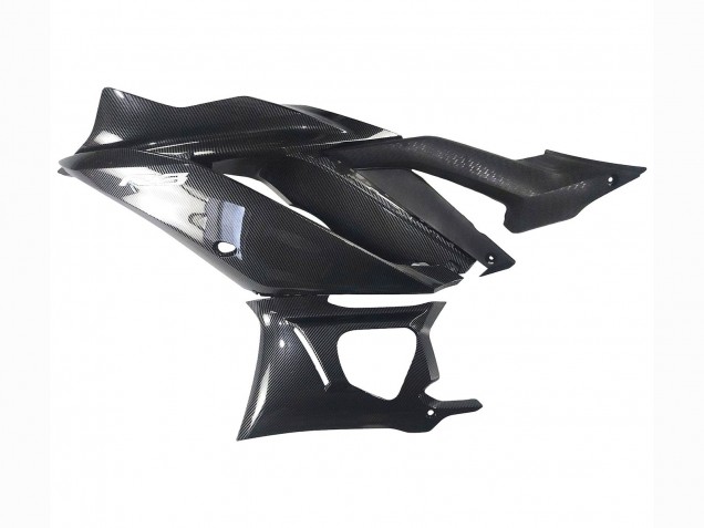 2022-2024 Yamaha YZF R3/R25 Motorcycle Fairings - Black Carbon Fiber Style Silver Blue UK