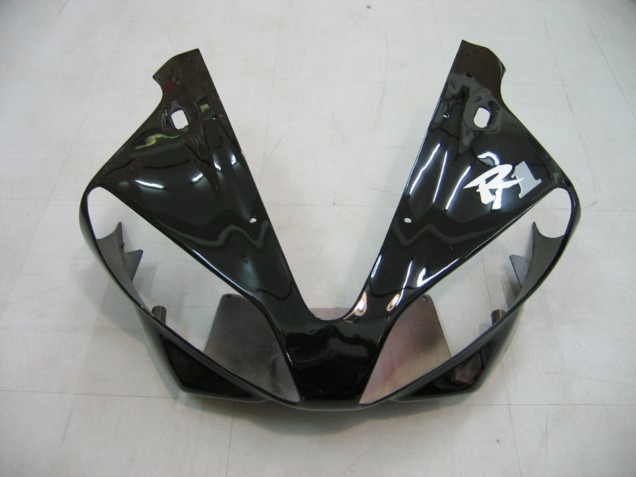 2000-2001 Yamaha YZF 1000 R1 Motorcycle Fairings - Glossy Black White Decal UK