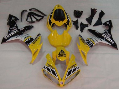 2004-2006 Yamaha YZF 1000 R1 Motorcycle Fairings - Yellow White Glossy Black UK