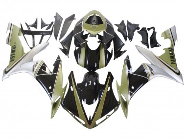 2004-2006 Yamaha YZF 1000 R1 Motorcycle Fairings - Light Gold White Glossy Black UK