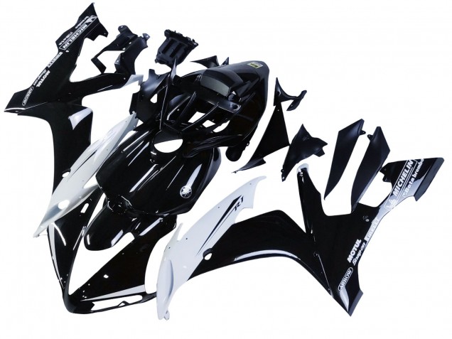 2004-2006 Yamaha YZF 1000 R1 Motorcycle Fairings - Glossy Black White Motul UK