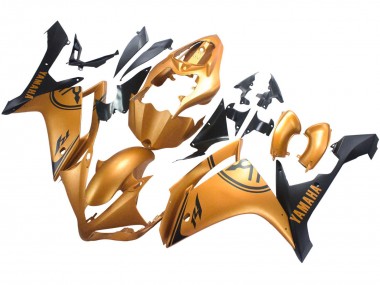 2007-2008 Yamaha YZF 1000 R1 Motorcycle Fairings - Gold Black UK