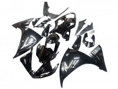 2009-2011 Yamaha YZF 1000 R1 Motorcycle Fairings - Glossy Black White Decal UK