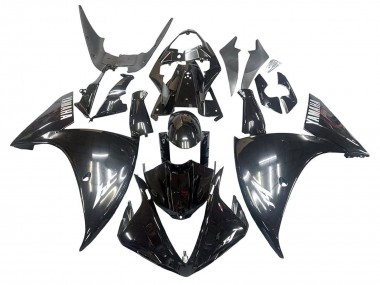 2009-2011 Yamaha YZF 1000 R1 Motorcycle Fairings - Glossy Black White Decal UK