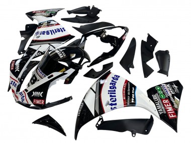 2009-2011 Yamaha YZF 1000 R1 Motorcycle Fairings - Glossy Black White Red Volvo Fimer Yamalube 87 UK