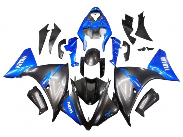 2012-2014 Yamaha YZF 1000 R1 Motorcycle Fairings - Blue Glossy Black UK