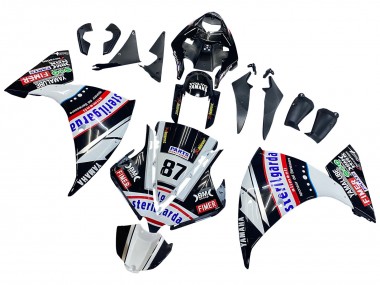 2012-2014 Yamaha YZF 1000 R1 Motorcycle Fairings - Glossy Black White Red Fimer Yamalube Sterilgarda 87 UK