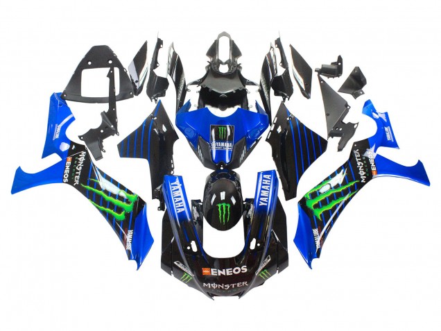 2020-2025 Yamaha YZF 1000 R1 Motorcycle Fairings - Blue Black Green Black ENEOS Monster UK