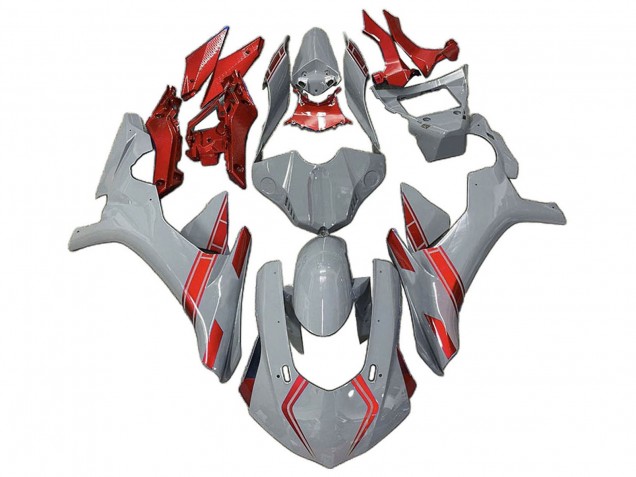 2020-2025 Yamaha YZF 1000 R1 Motorcycle Fairings - Nardo Grey Red UK