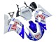 1998-2002 Yamaha YZF 600 R6 Motorcycle Fairings - White Blue Red Fiat 99 UK