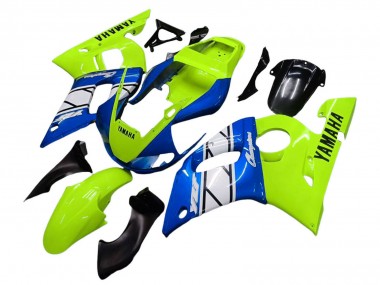 1998-2002 Yamaha YZF 600 R6 Motorcycle Fairings - Neon Green Blue White Champions UK