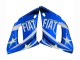 1998-2002 Yamaha YZF 600 R6 Motorcycle Fairings - White Blue Neon Yellow Fiat Motul Michelin UK