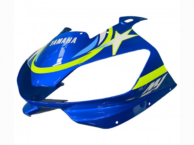 1998-2002 Yamaha YZF 600 R6 Motorcycle Fairings - White Blue Neon Yellow Fiat Motul Michelin UK