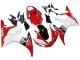 2003-2004 Yamaha YZF R6 Motorcycle Fairing - White Red Glossy Black UK