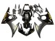 2003-2004 Yamaha YZF R6 Motorcycle Fairings - Glossy Black Matte Black Gold Decals UK