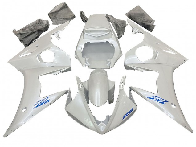 2003-2004 Yamaha YZF R6 Motorcycle Fairings - White UK