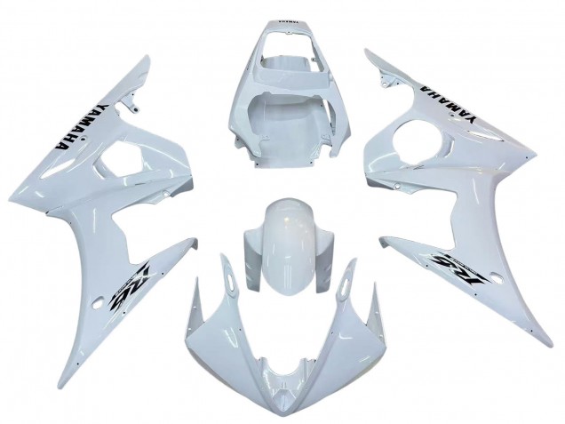 2003-2004 Yamaha YZF R6 Motorcycle Fairings - White Black Decals UK
