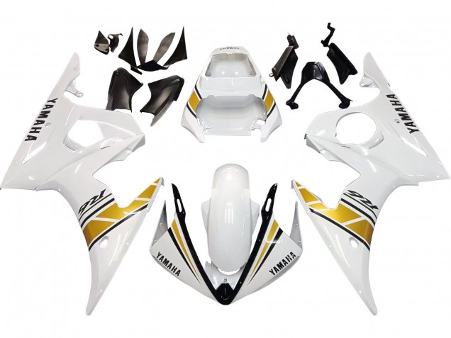 2003-2004 Yamaha YZF R6 Motorcycle Fairings - White Gold UK