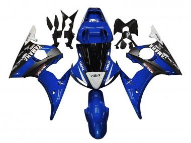 2005 Yamaha YZF 600 R6 Motorcycle Fairings - Blue White Black Yamalube UK