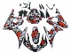 2005 Yamaha YZF 600 R6 Motorcycle Fairings - Black Red Grey Camouflage UK
