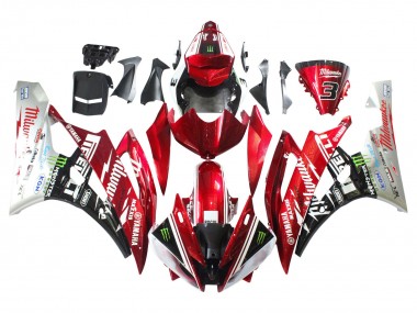 2006-2007 Yamaha YZF 600 R6 Motorcycle Fairings - White Red Black Green Monster Milwaukee UK